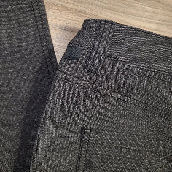 Lululemon men 34 x 33 ABC Pants Slim Tech Canvas 33" inseam Heathered Gray - Picture 2 of 7